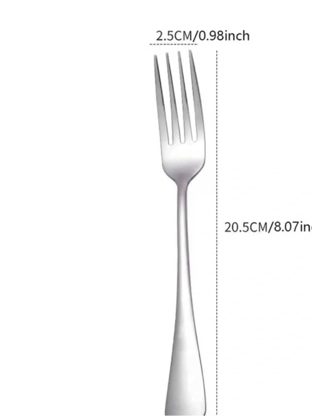 Me Too Stainless Steel Dessert Fork - Silver
